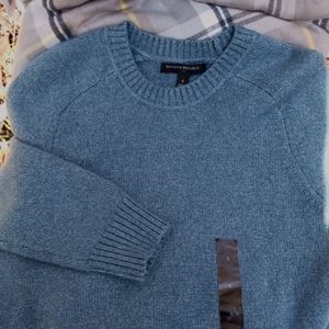 BR Blue LS knit pullover new